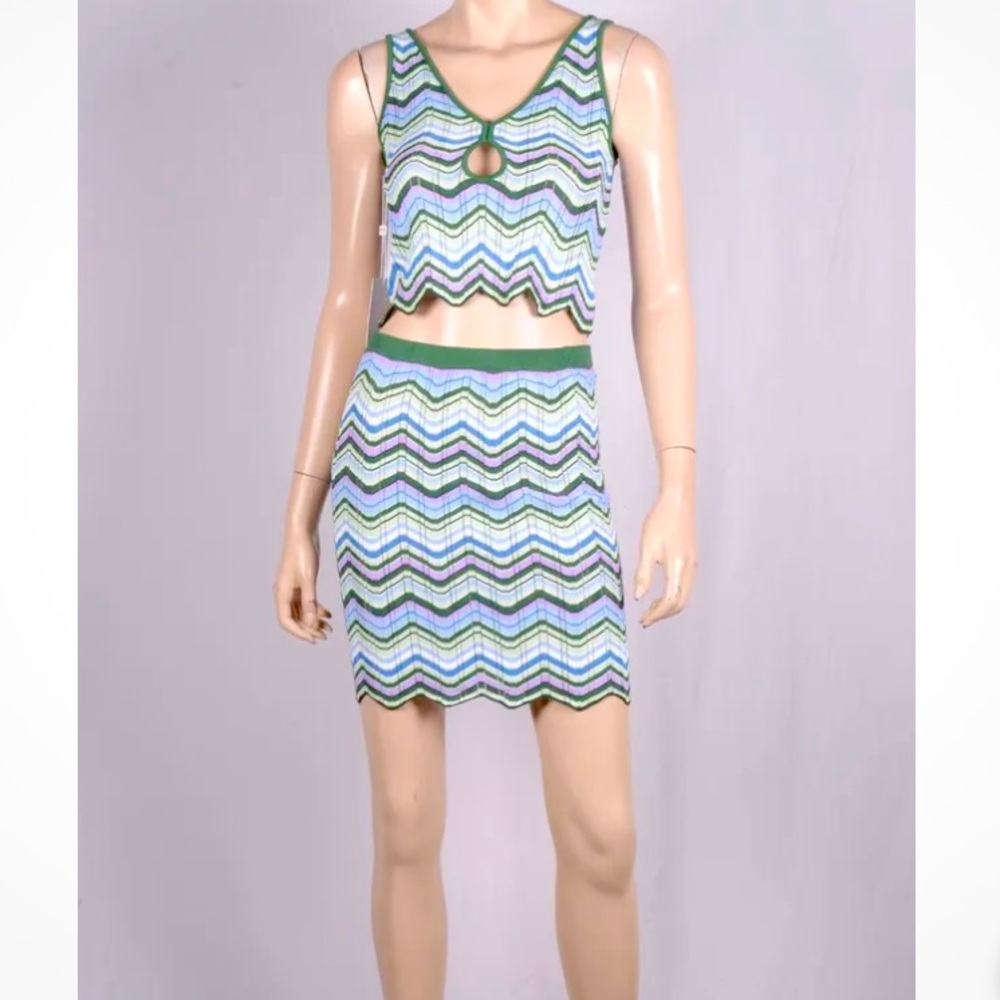 Ronny Kobo Missoni Inspired 2 piece top/skirt set